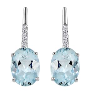 Certified & Appraised Iliana 18K White Gold AAA Santa Maria Aquamarine and G-H SI Diamond Earrings 2.50 ctw