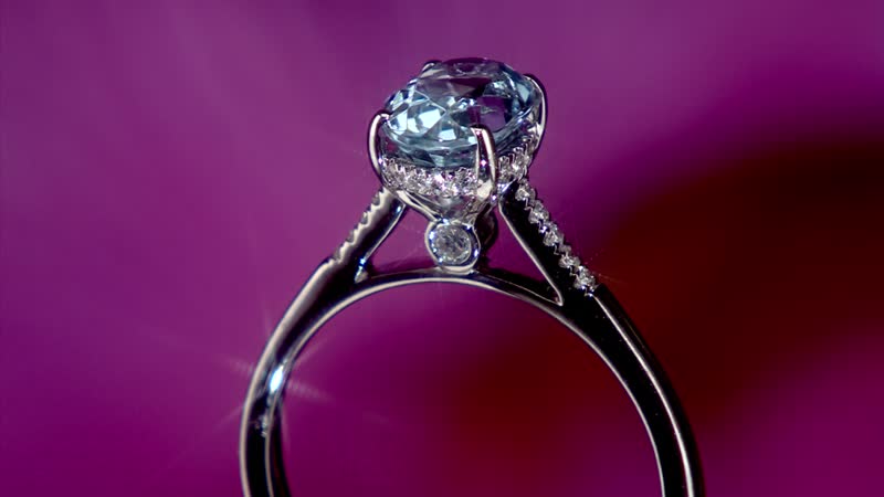Doorbuster Certified & Appraised ILIANA Doorbuster 18K White Gold AAA Santa Maria Aquamarine and G-H SI Diamond Ring 3 Grams 1.35 ctw