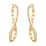 Italian 10K Yellow Gold Twist Hoop Earrings 1.85 Grams