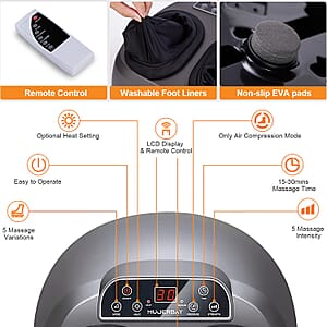 MUJERBAY Black and Gray Foot Massager RD-Z680 (Ships in 8-10 Business Days)