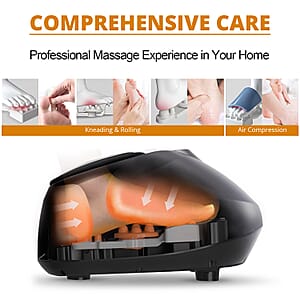 MUJERBAY Black and Gray Foot Massager RD-Z680 (Ships in 8-10 Business Days)