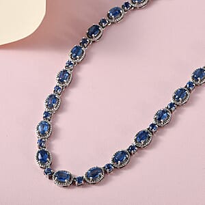 Kashmir Kyanite Necklace 18 Inches in Platinum Over Sterling Silver 24.85 ctw