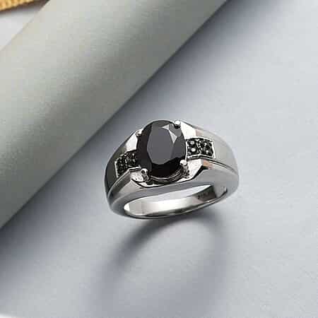 Dolly-Bijoux Bague Rhodié T62 Chevalière Jonc YING-YANG
