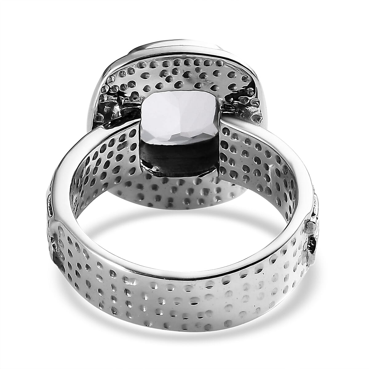 Artisan Crafted Mexican Hyalite Opal Solitaire Ring in Sterling Silver 1.90 ctw with Free UV Torch image number 6