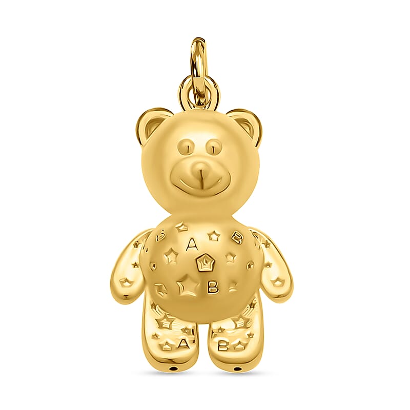 Electroforming Gold Collection 18K Yellow Gold Teddy Bear Pendant