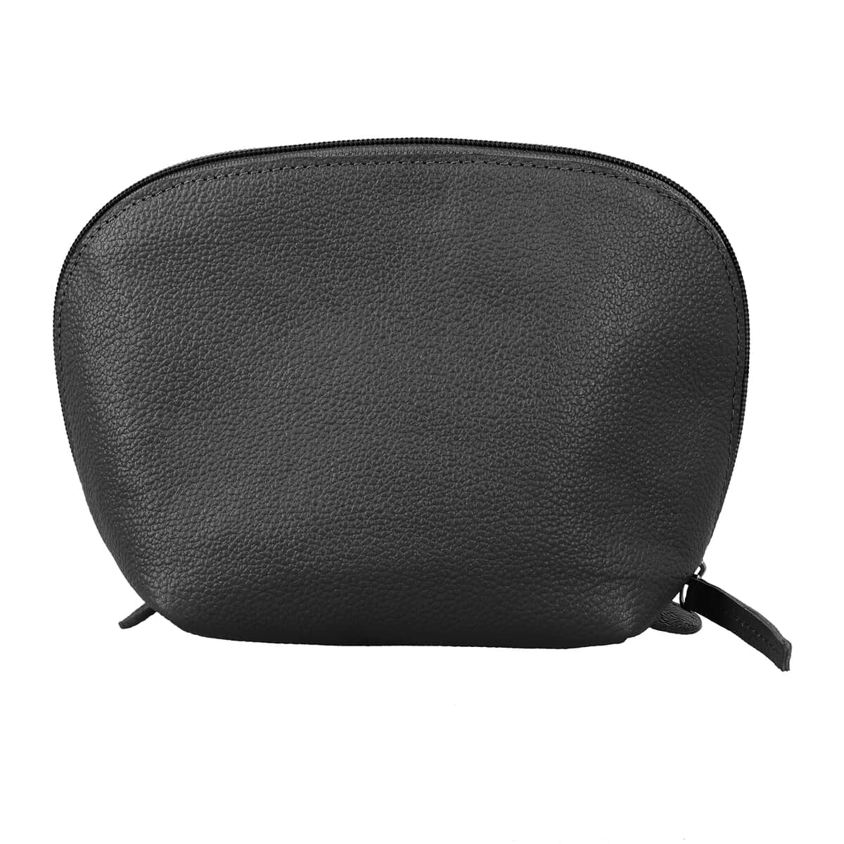 Set of 2 Black Genuine Leather Nesting Pouch image number 3
