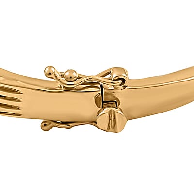 Polki Diamond Bangle Bracelet in Vermeil Yellow Gold Over Sterling Silver (7.25 in) 2.00 ctw