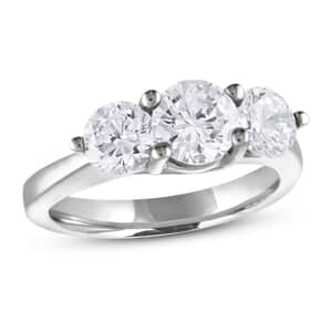 Doorbuster 14K White Gold Diamond G-H SI2 Trilogy Ring (Size 7.0) 4.30 Grams 2.00 ctw (Delivery in 10-12 Business Days)