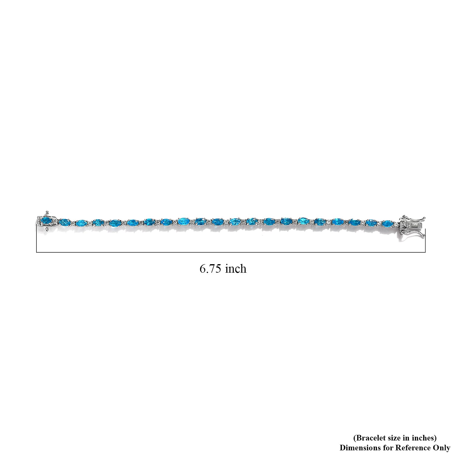 Malgache Neon Apatite and White Zircon Bracelet in Platinum Over Sterling Silver (6.50 In) 5.75 ctw
