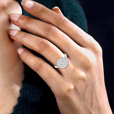 White Diamond 0.50 ctw Cluster Ring