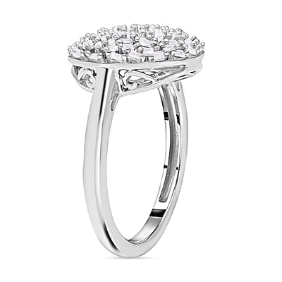 White Diamond 0.50 ctw Cluster Ring