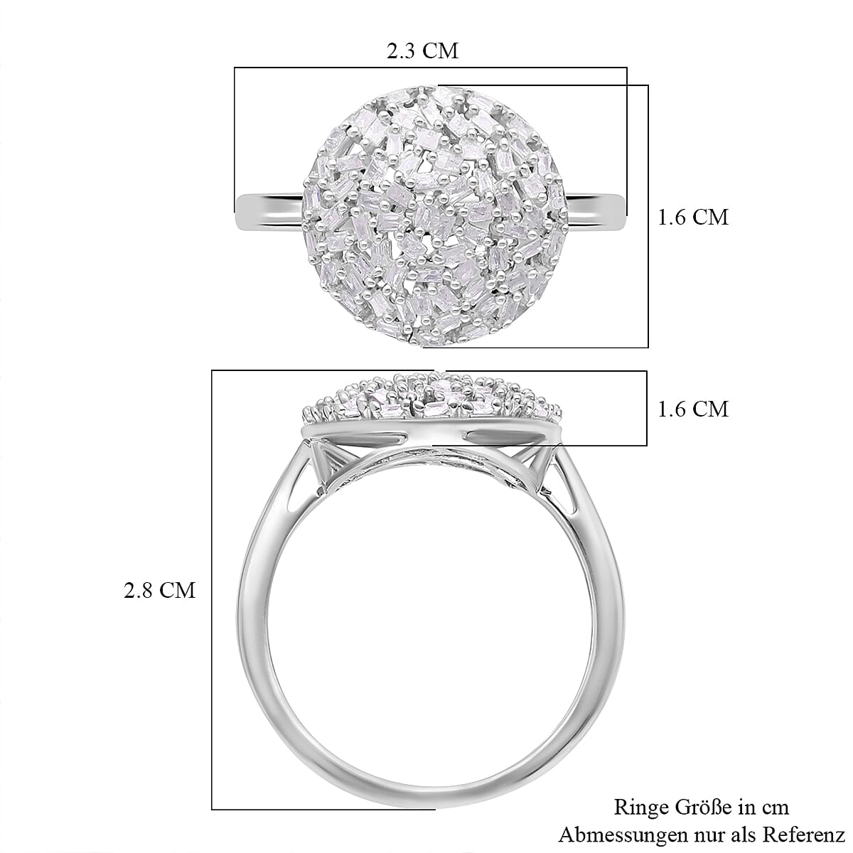 White Diamond 0.50 ctw Cluster Ring