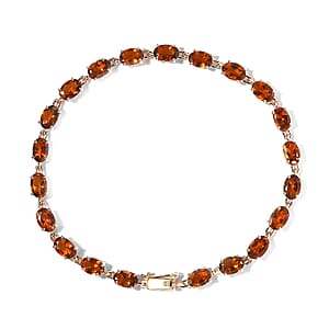 Luxoro 10K Yellow Gold Premium Tanzanian Golden Tourmaline Bracelet (7.25 In) 8.60 ctw