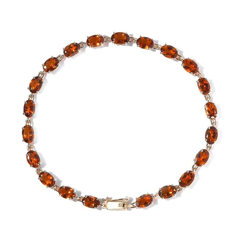 Luxoro 10K Yellow Gold Premium Tanzanian Golden Tourmaline Bracelet (7.25 In) 8.60 ctw