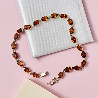 Luxoro 10K Yellow Gold Premium Tanzanian Golden Tourmaline Bracelet (7.25 In) 8.60 ctw