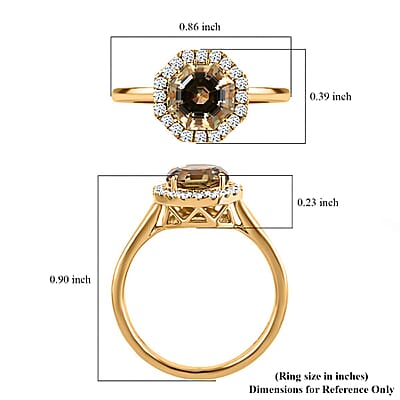 Certified and Appraised Iliana AAA Turkizite and G-H SI Diamond 1.90 ctw Halo Ring in 18K Yellow Gold (Size 10.0)