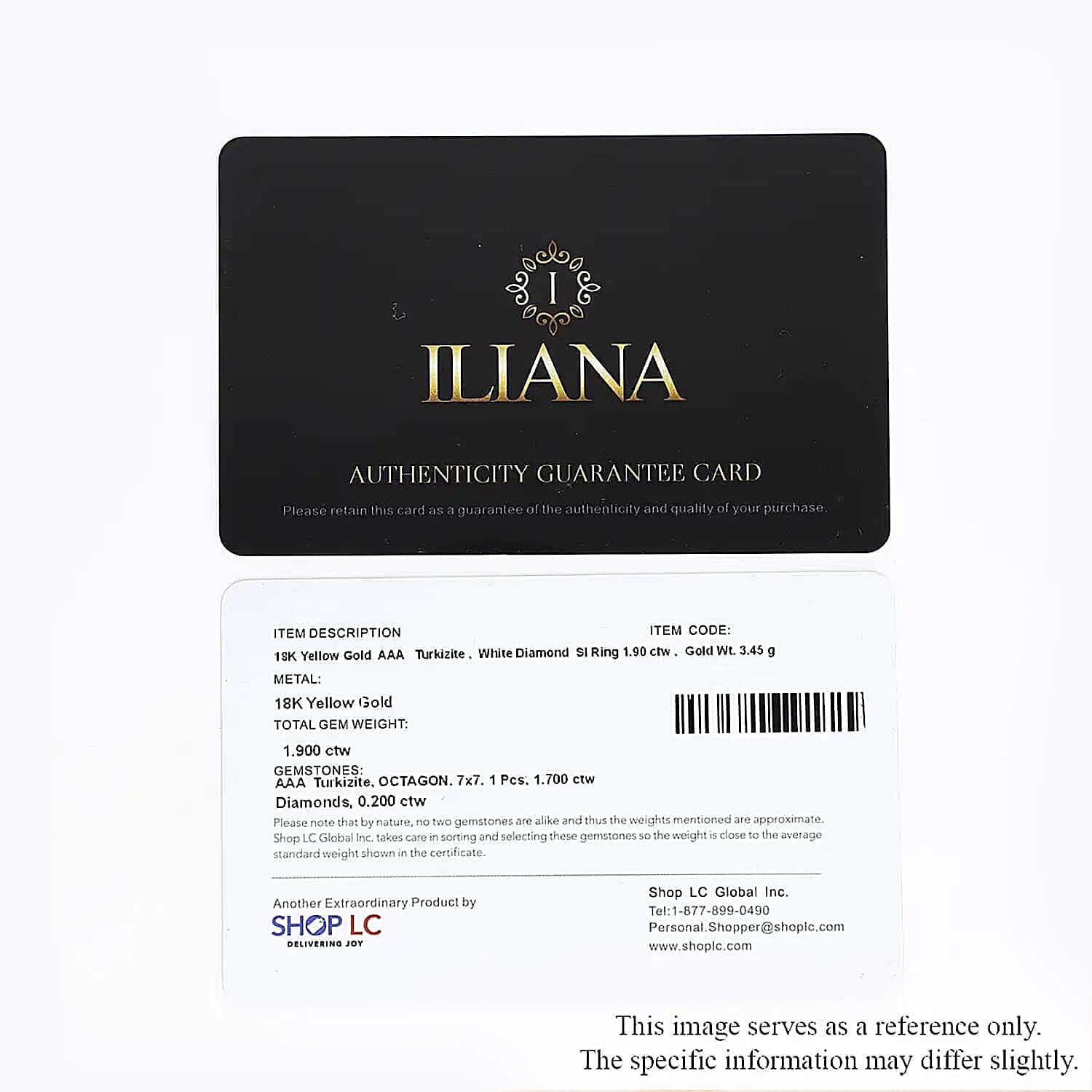 Certified and Appraised Iliana AAA Turkizite and G-H SI Diamond 1.90 ctw Halo Ring in 18K Yellow Gold (Size 10.0)