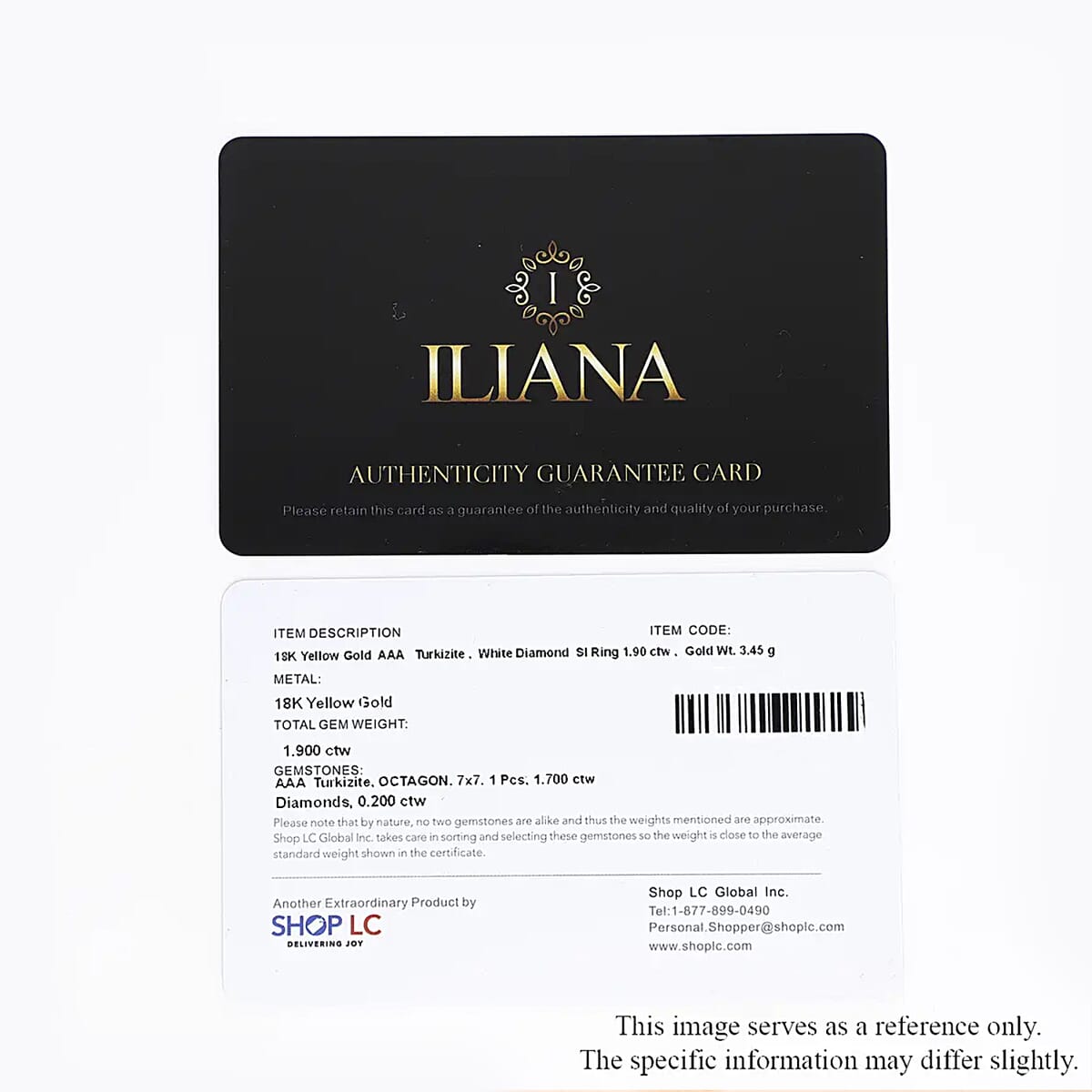 Certified and Appraised Iliana AAA Turkizite and G-H SI Diamond 1.90 ctw Halo Ring in 18K Yellow Gold (Size 6.0) image number 7