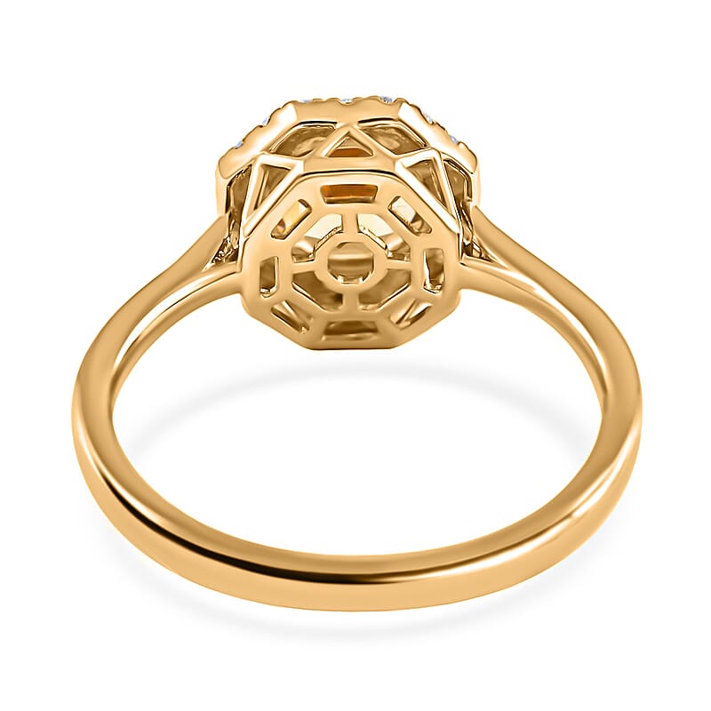 Certified and Appraised Iliana AAA Turkizite and G-H SI Diamond 1.90 ctw Halo Ring in 18K Yellow Gold (Size 7.0)