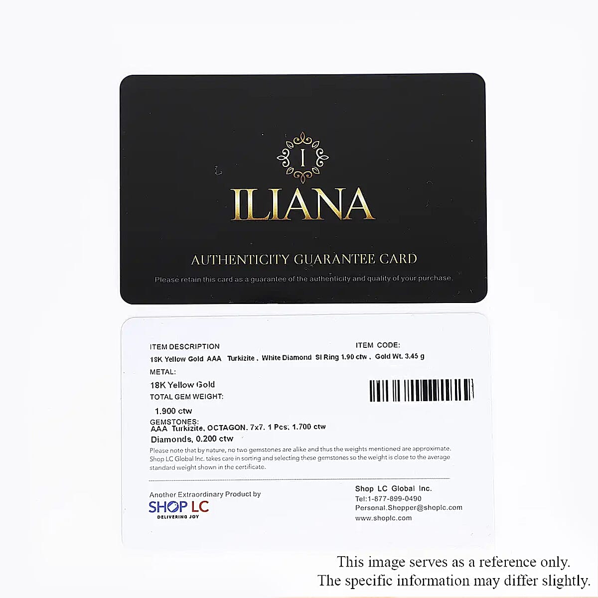 Certified and Appraised Iliana AAA Turkizite and G-H SI Diamond 1.90 ctw Halo Ring in 18K Yellow Gold (Size 8.0) image number 7