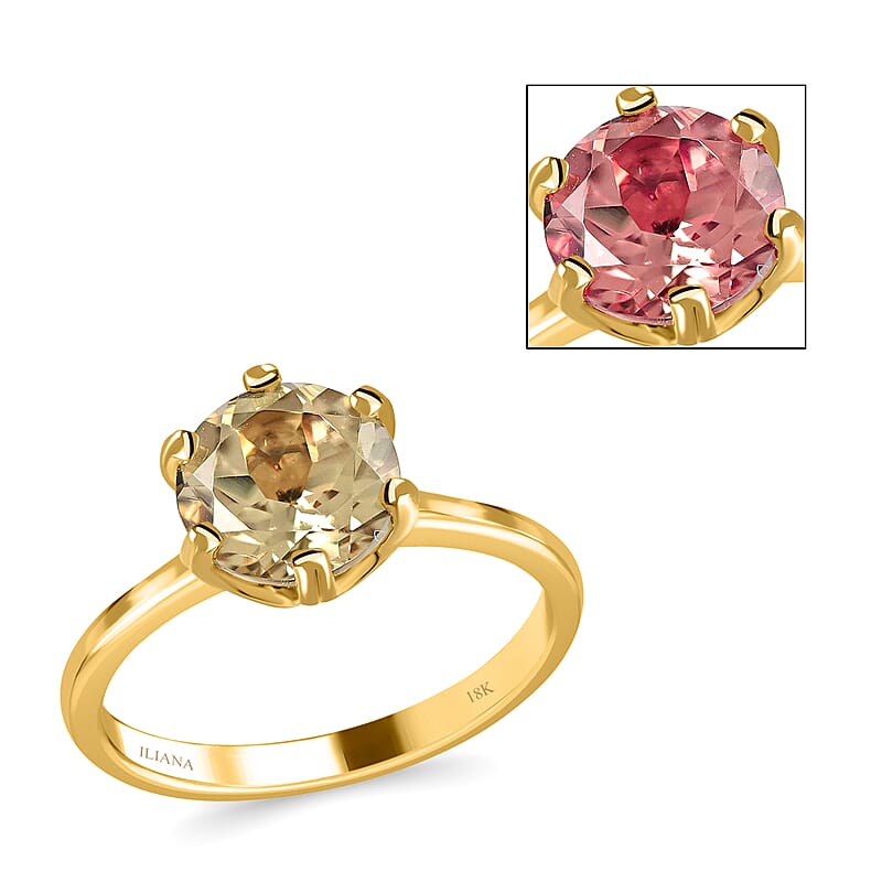 Certified and Appraised Iliana 18K Yellow Gold AAA Turkizite Solitaire Ring (Size 10.0) 2.20 ctw