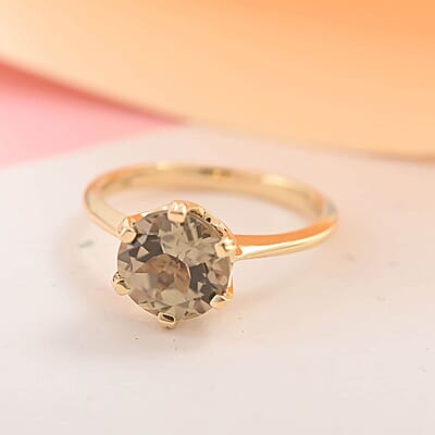 Certified and Appraised Iliana 18K Yellow Gold AAA Turkizite Solitaire Ring (Size 10.0) 2.20 ctw