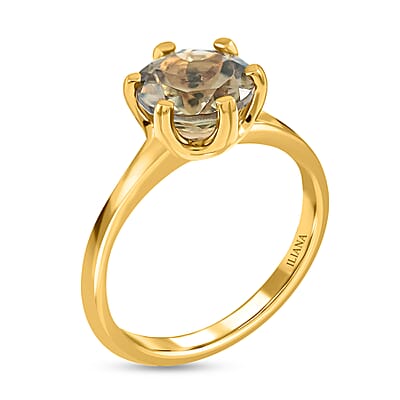 Certified and Appraised Iliana 18K Yellow Gold AAA Turkizite Solitaire Ring (Size 10.0) 2.20 ctw
