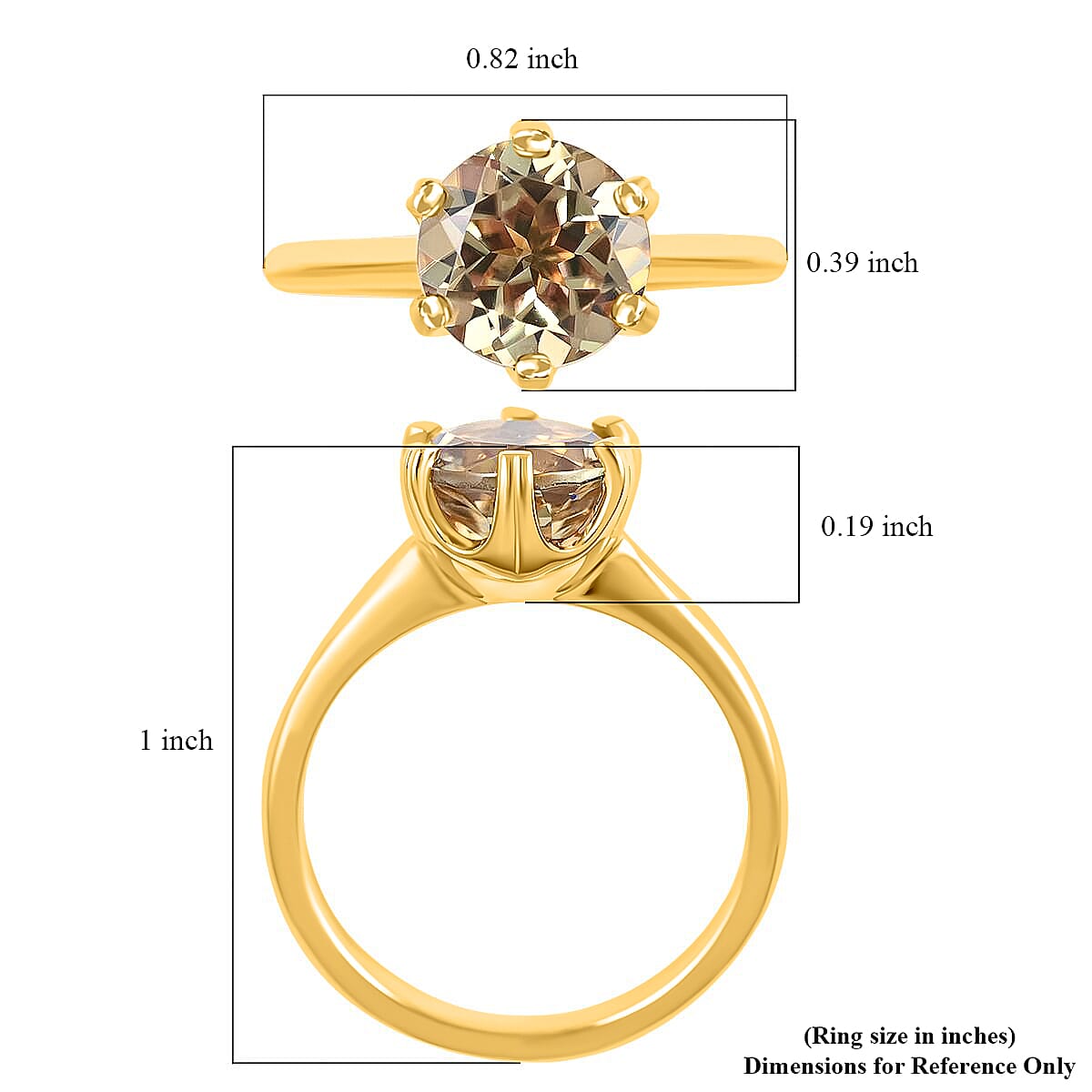Certified and Appraised Iliana 18K Yellow Gold AAA Turkizite Solitaire Ring (Size 10.0) 2.20 ctw
