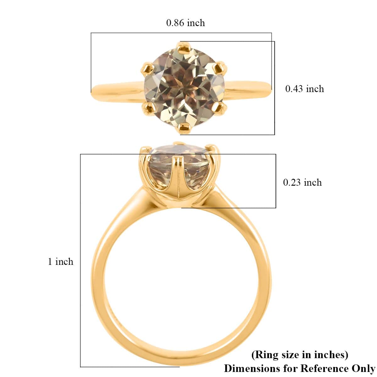 Certified and Appraised Iliana 18K Yellow Gold AAA Turkizite Solitaire Ring (Size 7.0) 2.20 ctw image number 5