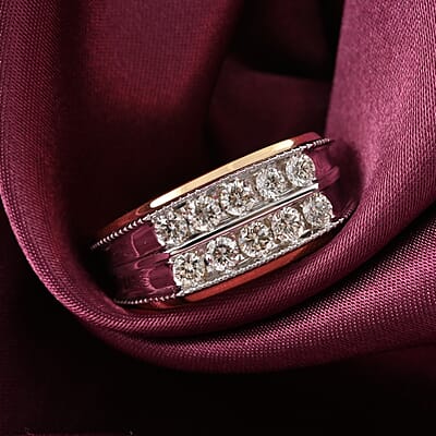 NY Closeout 10K Yellow and White Gold G-H I1-I2 Diamond Men's Ring (Size 10.0) 8.50 Grams 1.00 ctw