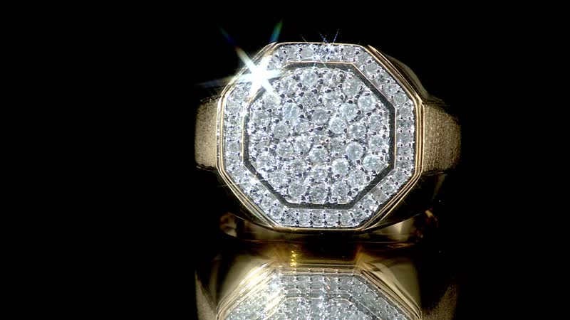 NY Closeout Diamond Ring in Vermeil YG Over Sterling Silver (Size 10.0) (10 g) 1.00 ctw