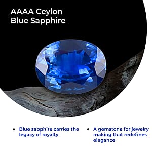 Certified and Appraised AAAA Ceylon Blue Sapphire (Oval Free Size) 2.00 ctw