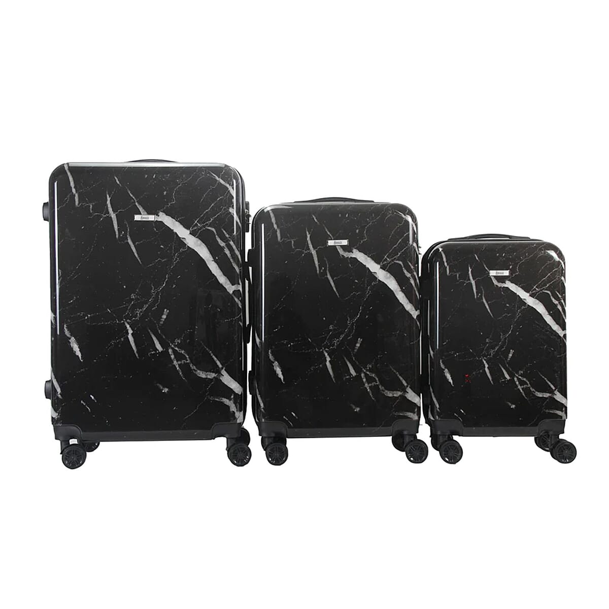 Mirage-Tanya 3 Piece BlackMarble Luggage Set with 360 Dual Spinning Wheels and Combo Lock image number 5