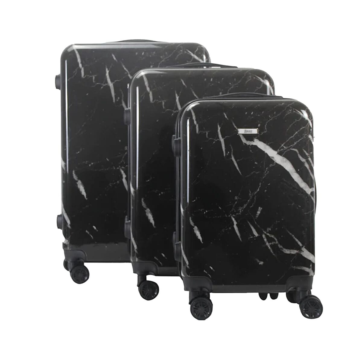 Mirage-Tanya 3 Piece BlackMarble Luggage Set with 360 Dual Spinning Wheels and Combo Lock image number 6