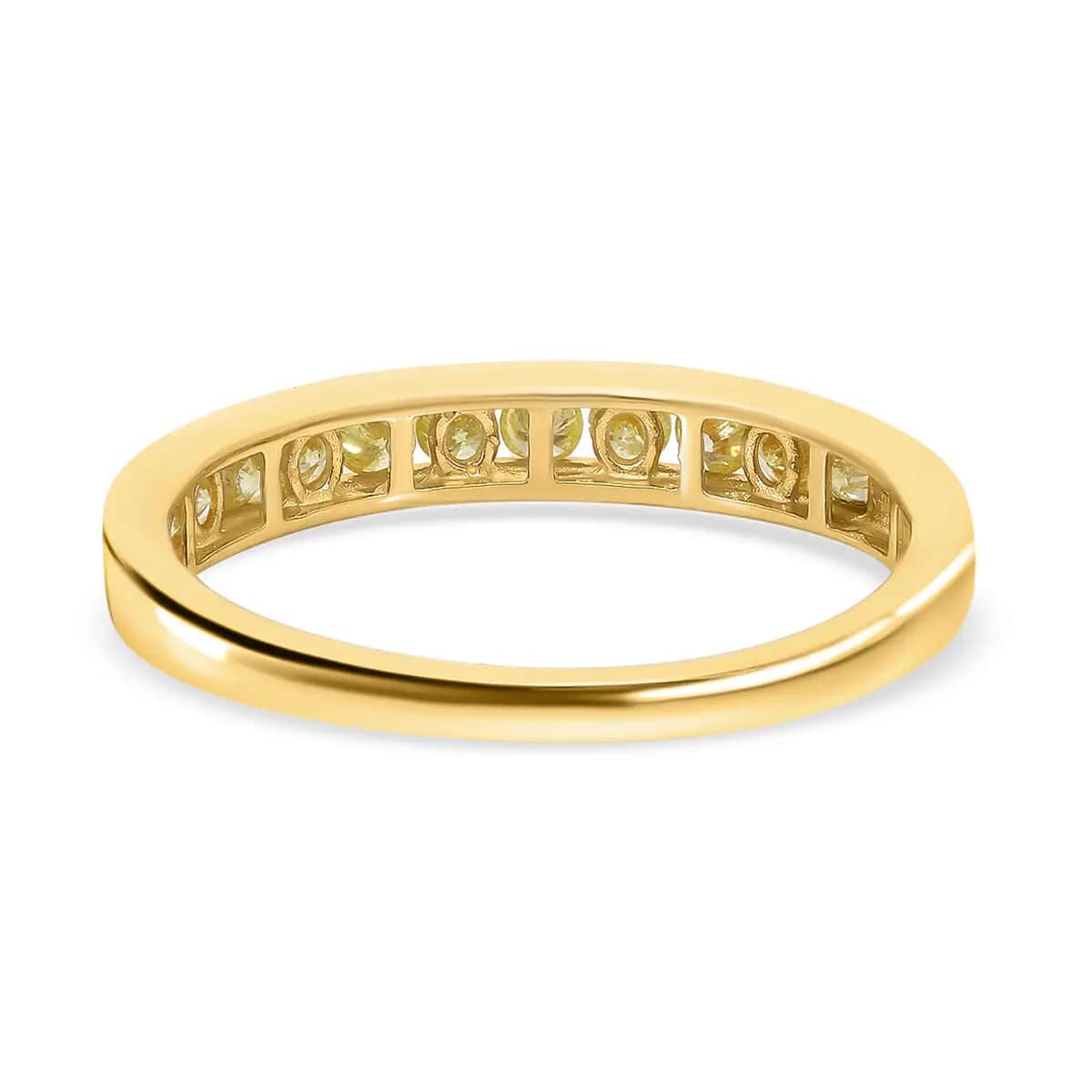 Luxoro I2-I3 Natural Yellow Diamond 0.50 ctw Band Ring in 10K Yellow Gold (Size 5.5) image number 4