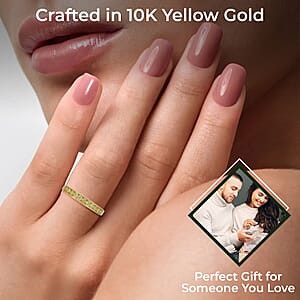 Luxoro I2-I3 Natural Yellow Diamond 0.50 ctw Band Ring in 10K Yellow Gold (Size 9.5)