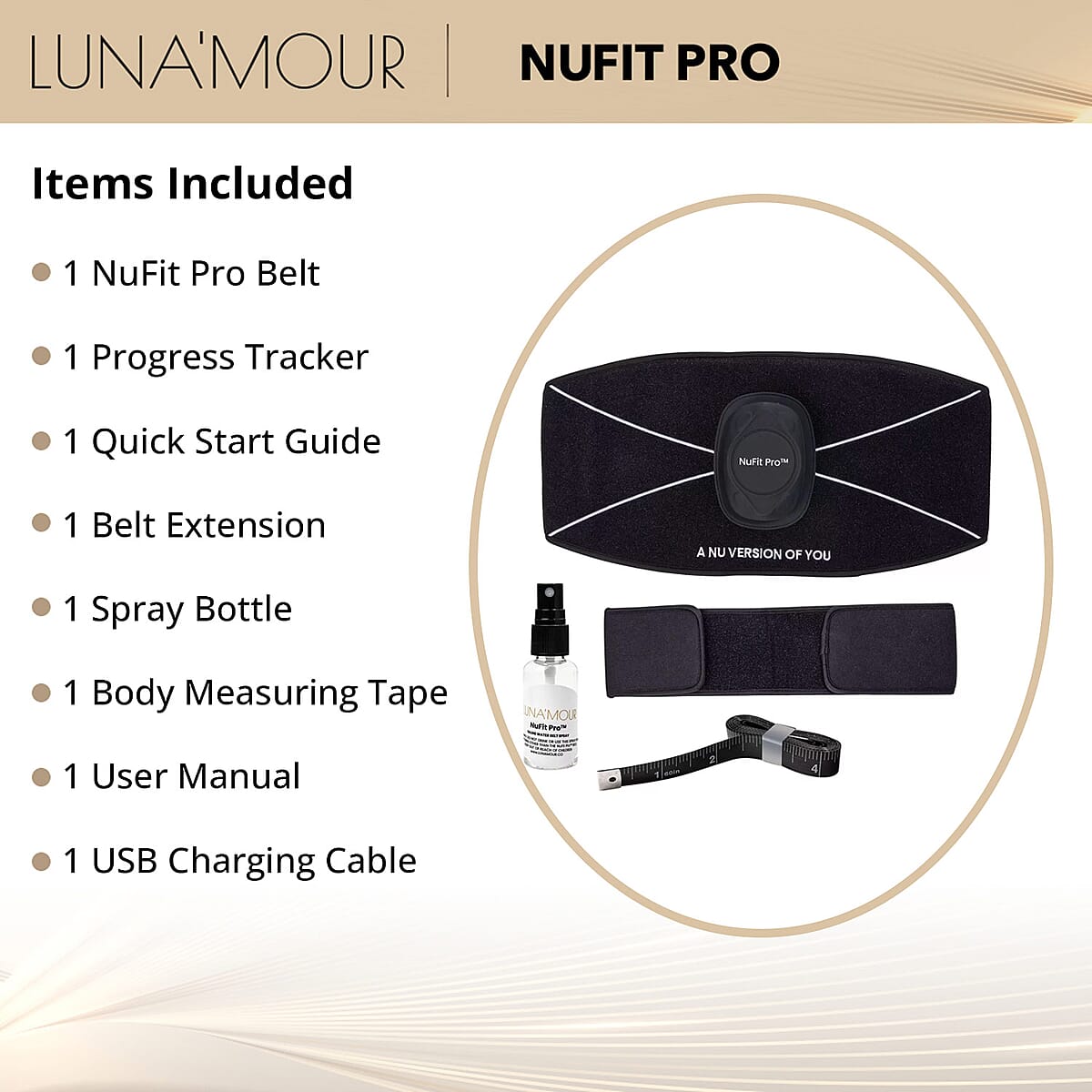 Luna'mour NuFit Pro LED & EMS Slimming Belt (Lifetime Warranty) image number 4