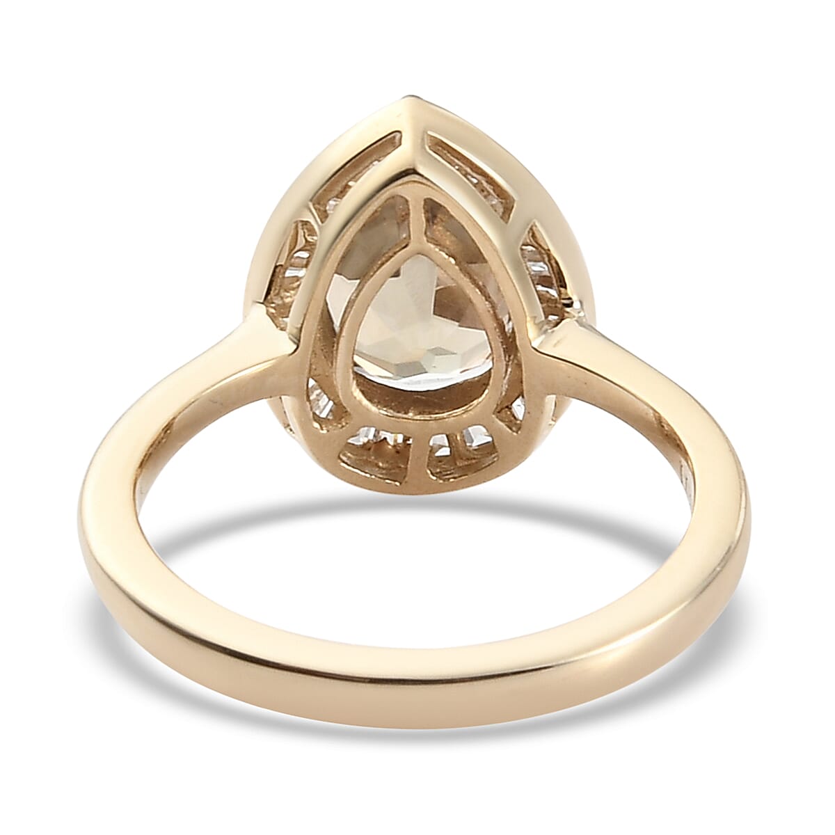 Luxoro 10K Yellow Gold AAA Turkizite and Diamond Halo Ring (Size 6.5) 2.70 ctw