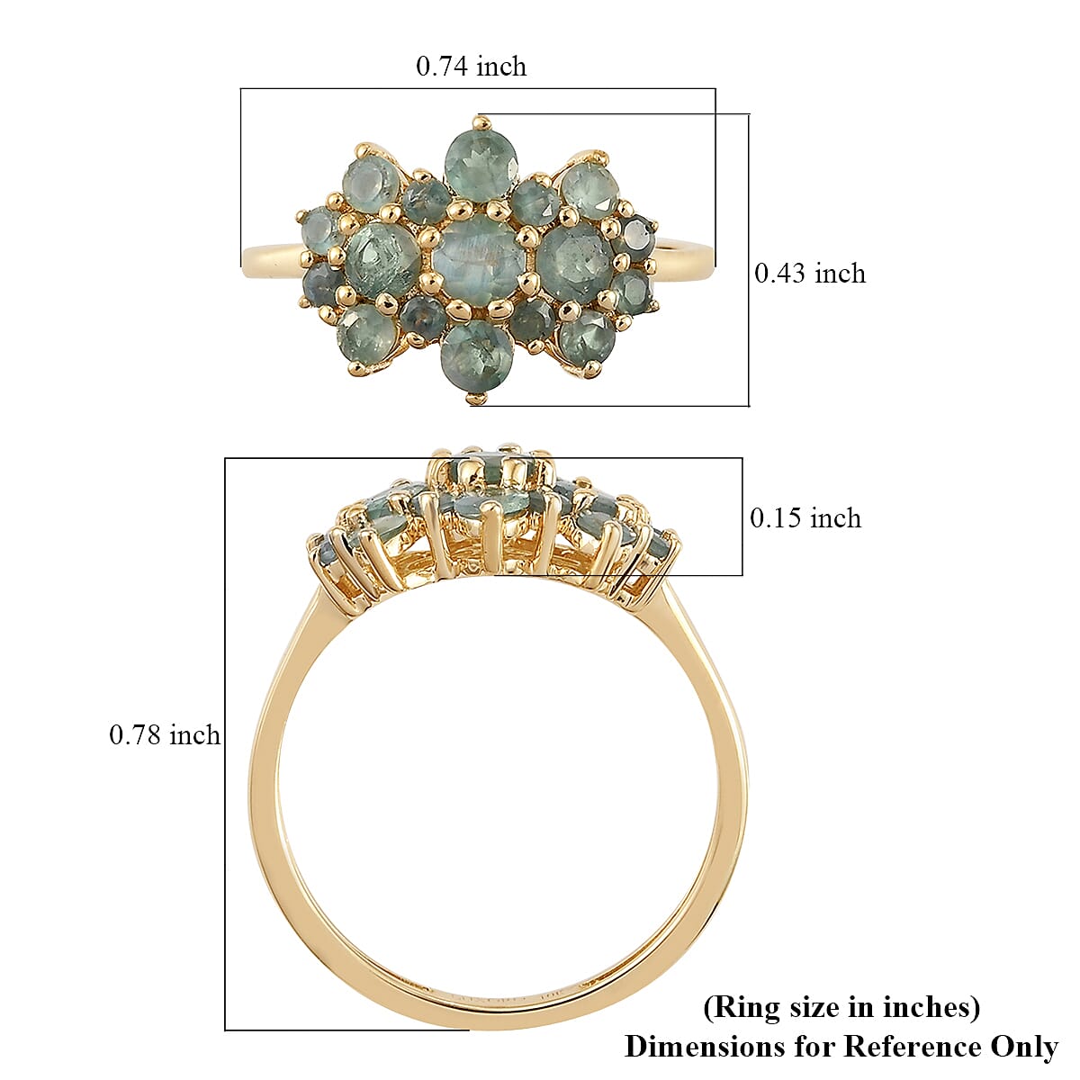 Luxoro 10K Yellow Gold Premium Narsipatnam Alexandrite Ring (Size 4.5) 1.00 ctw