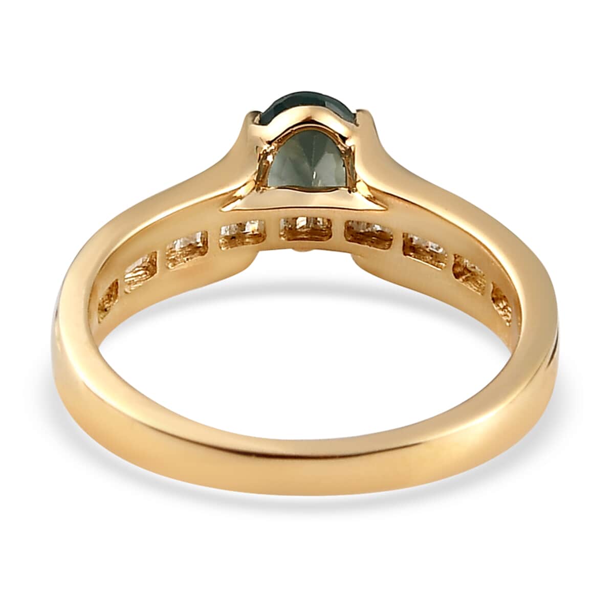 Luxoro 14K Yellow Gold AAA Narsipatnam Alexandrite and G-H I3 Diamond Ring (Size 7.5) 1.00 ctw image number 4