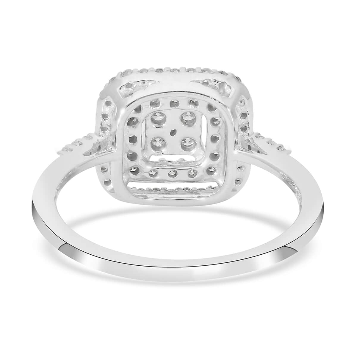 Luxoro 10K White Gold G-H SI Luxuriant Lab Grown Diamond Cocktail Ring (Size 7.5) 0.50 ctw image number 4