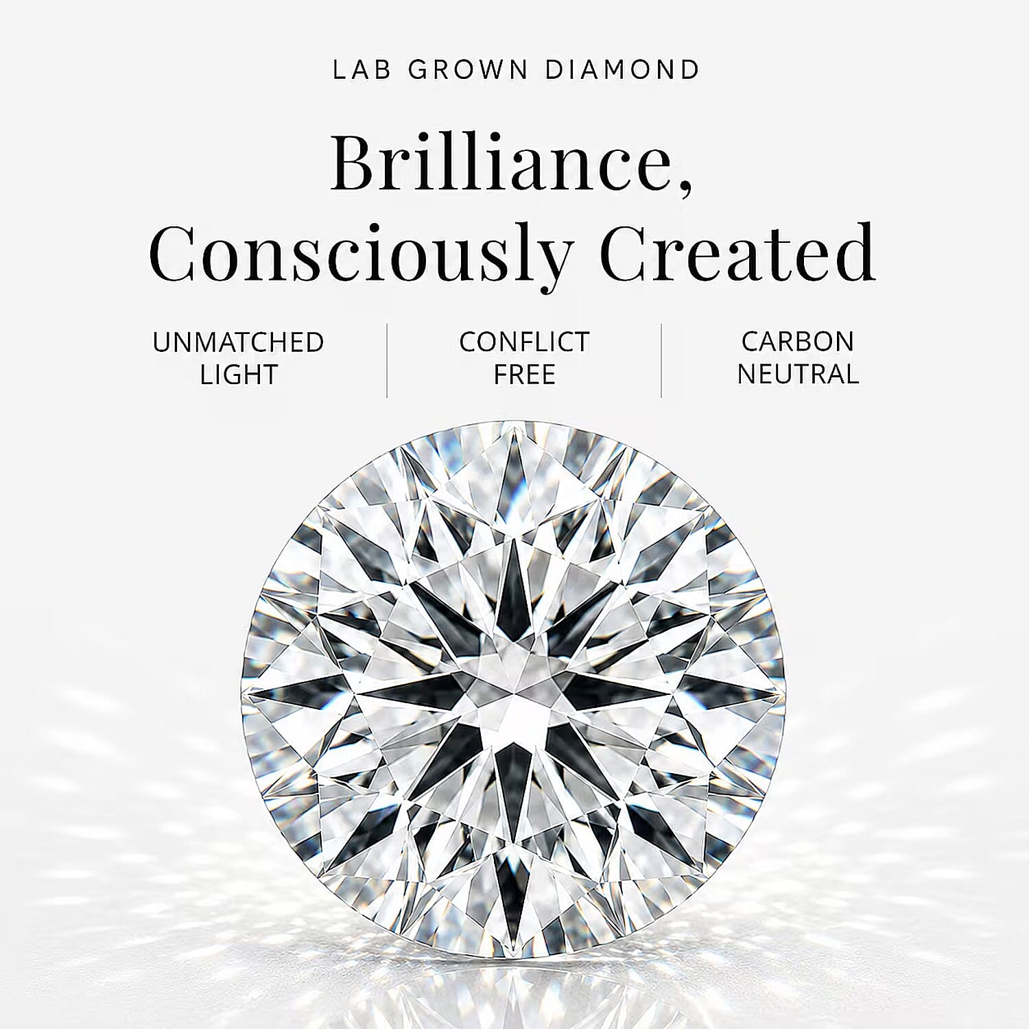 Luxoro 10K White Gold G-H SI Luxuriant Lab Grown Diamond Cocktail Ring (Size 9.5) 0.50 ctw