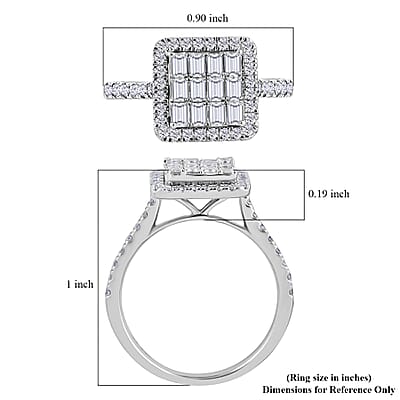 Rhapsody 950 Platinum E-F VS Diamond Ring (Size 4.5) 5 Grams 1.00 ctw