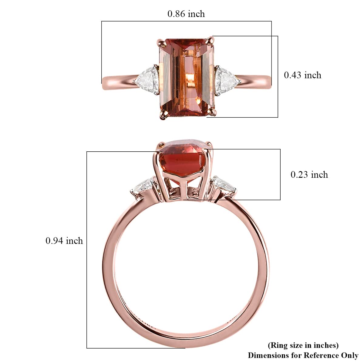 Luxoro 10K Rose Gold Premium Blush Tourmaline and Diamond Double Halo Ring (Size 7.0) 4.20 ctw image number 5