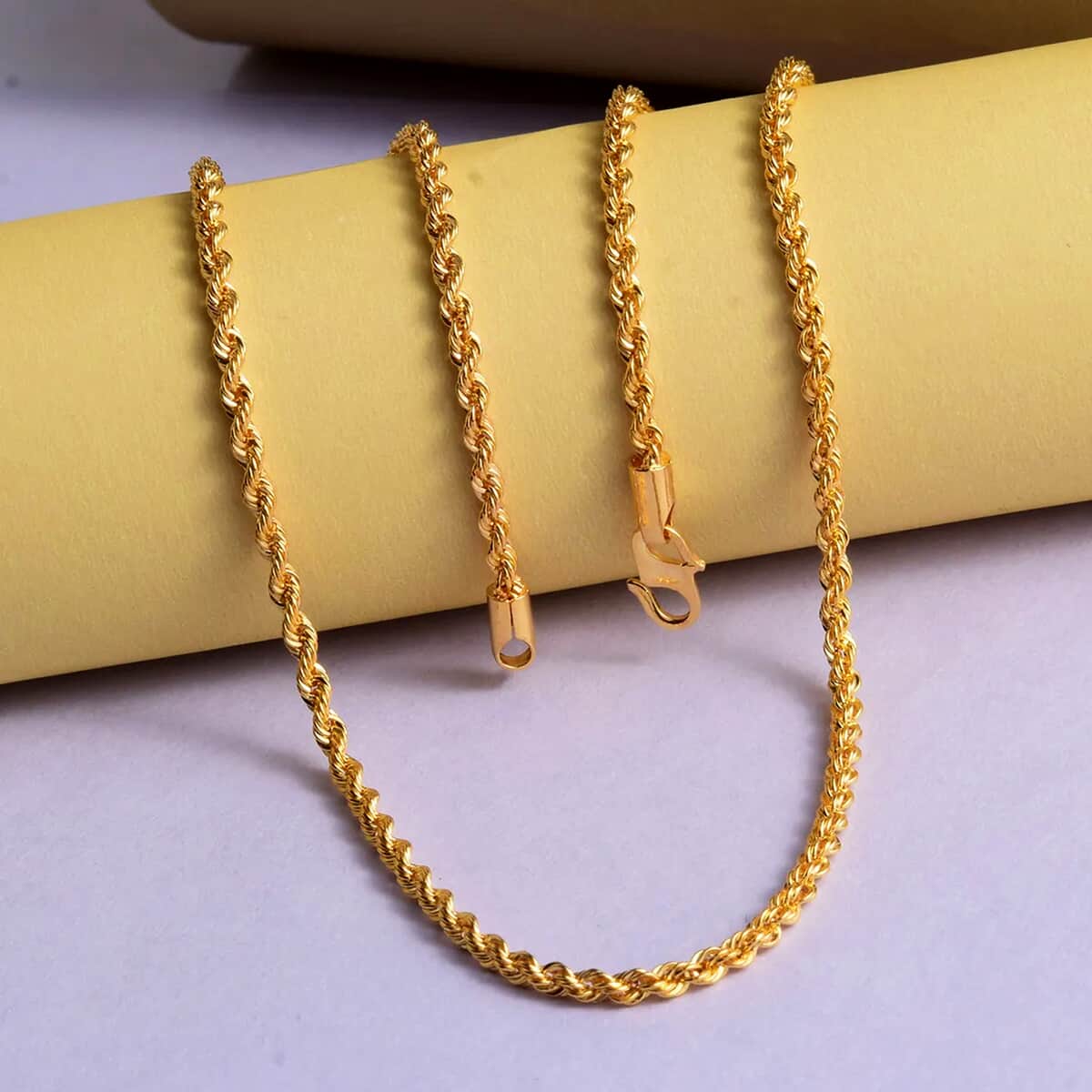 22K Yellow Gold Rope Chain, Gold Rope Necklace, Yellow Gold Rope Chain, 18 Inches Gold Chain 2mm 2.70 Grams image number 1