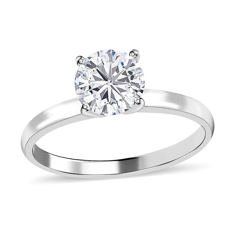 10K White Gold Diamond Solitaire Ring (Size 10.0) 1.25 ctw