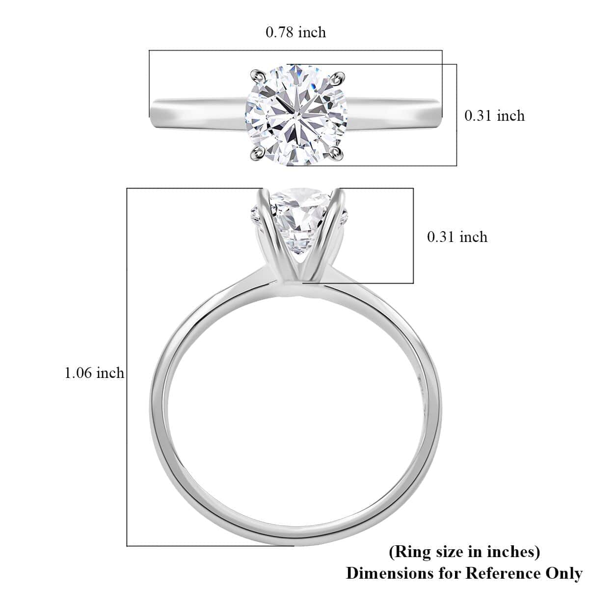 10K White Gold Diamond Solitaire Ring 3.50 Grams 1.25 ctw image number 4