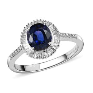 Rhapsody 950 Platinum AAAA Tanzanian Color Change Sapphire and E-F VS Diamond Ring (Size 8.0) 6.40 Grams 2.40 ctw