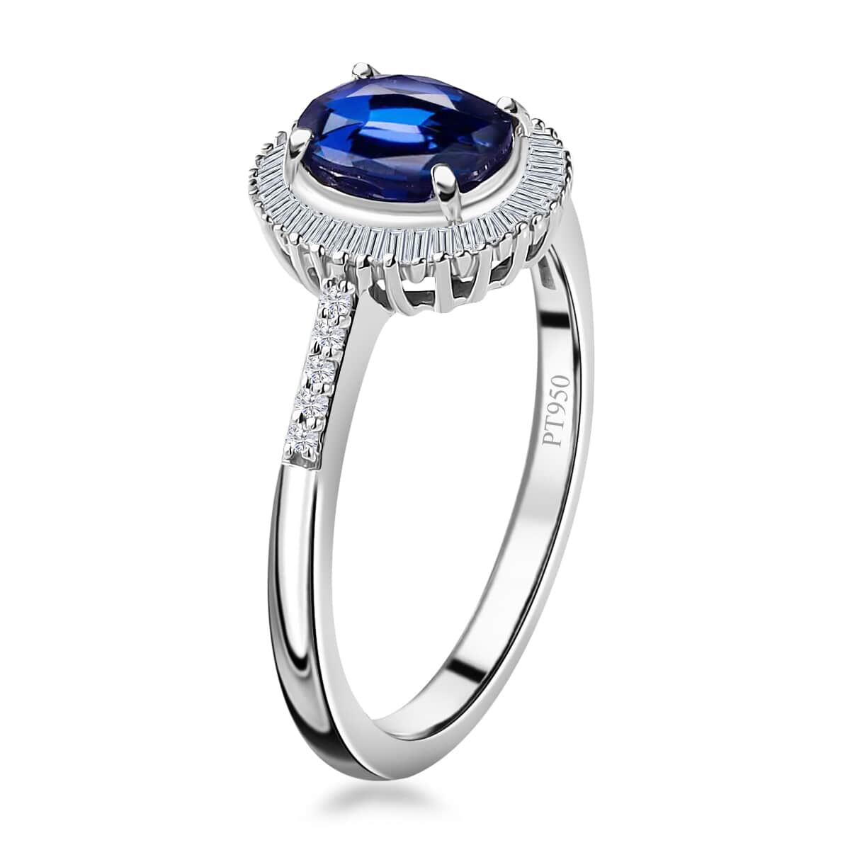 Rhapsody 950 Platinum AAAA Tanzanian Color Change Sapphire and E-F VS Diamond Ring (Size 8.0) 6.40 Grams 2.40 ctw image number 3