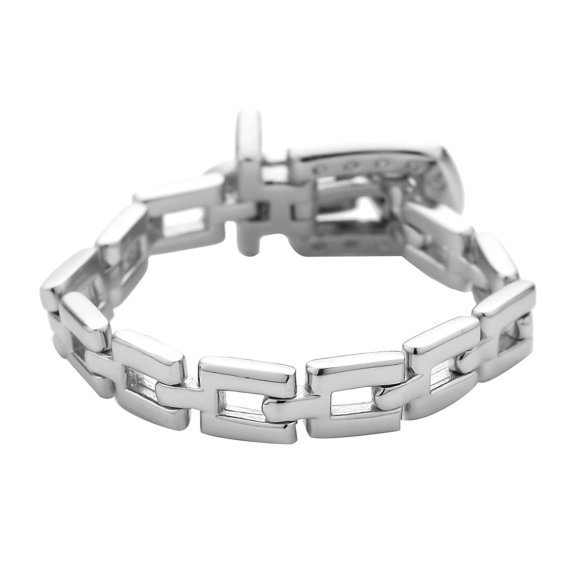 Natural White Zircon Adjustable Ring in Rhodium Over Sterling Silver (Size 5-10) 0.20 ctw image number 4